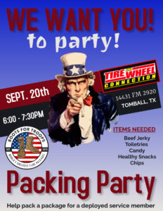 Packing party flyer